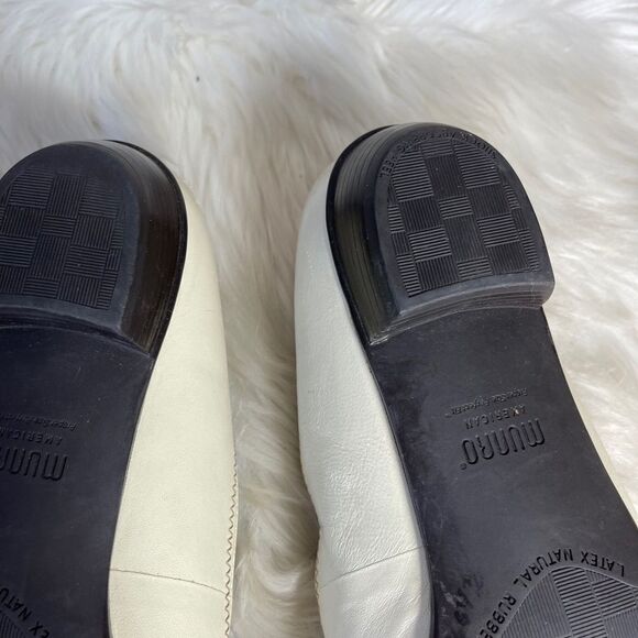 Munro Cream Leather Slip On Loafers Sz 12M - Picture 8 of 9